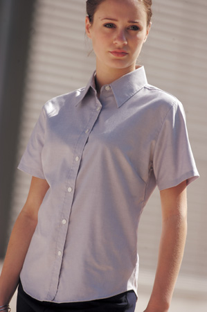 Oxford Kurzarm-Bluse