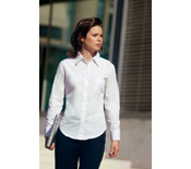 Popeline Langarm-Bluse